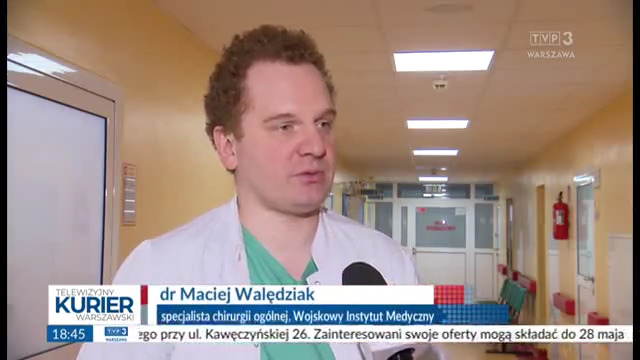 Zrzut ekranu z programu telewizyjnego elewizyjny Kurier Warszawski.