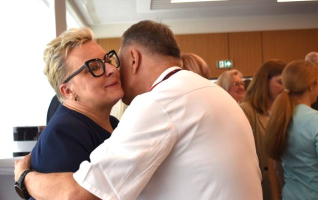 Lidia Wojda podczas spotkania wielkanocnego.