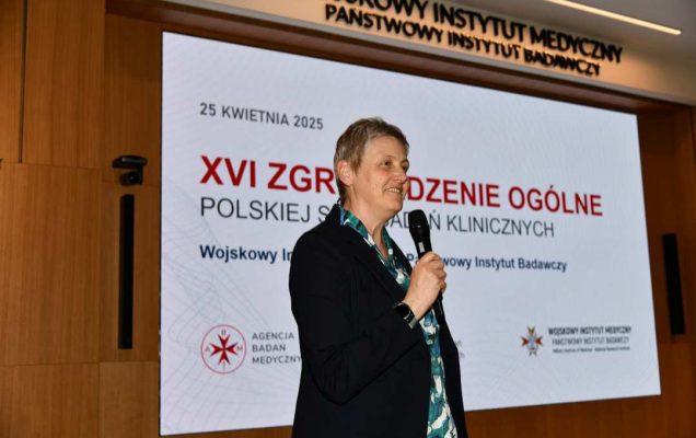 XVI Zgromadzenie Ogólne Polskiej Sieci Badań Klinicznych. Prelegentka podczas konferencji.
