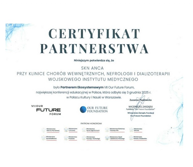 Zdjęcie certyfikatu. Treść certyfikatu w pliku pdf.