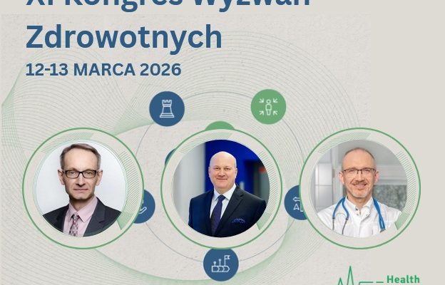 Plakat hcc. Na zdjęciach Grzegorz Gielerak, Marek Rękas, dr hab. Piotr Dąbrowiecki.