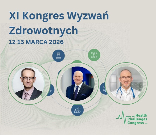 Plakat hcc. Na zdjęciach Grzegorz Gielerak, Marek Rękas, dr hab. Piotr Dąbrowiecki.