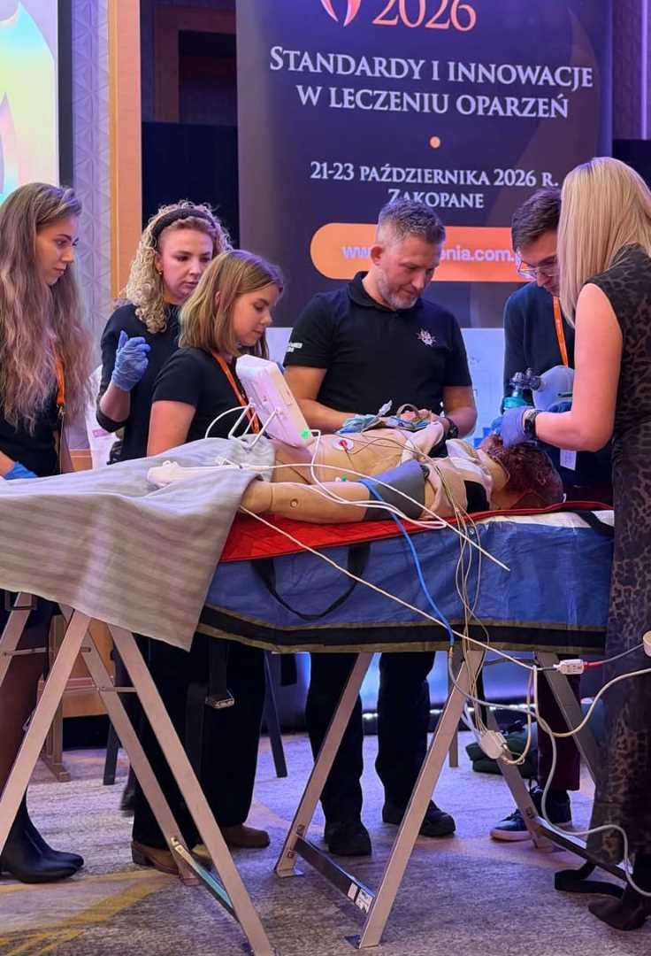 Szkolenie prowadzone przez zespół Centrum Symulacji Medycznej WIM-PIB